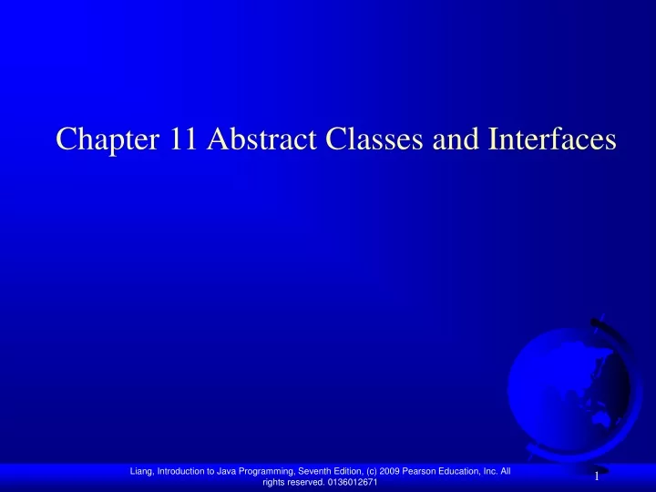 chapter 11 abstract classes and interfaces