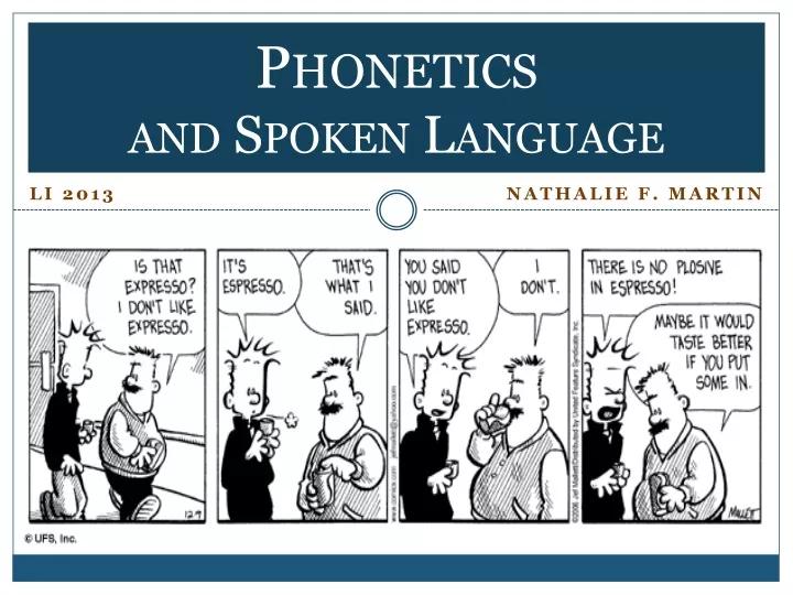 phonetics and spoken language