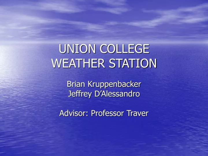 union college weather station