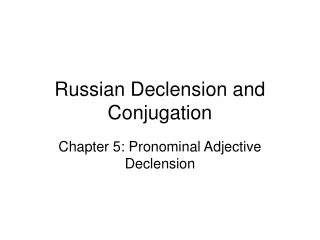 Russian Declension and Conjugation