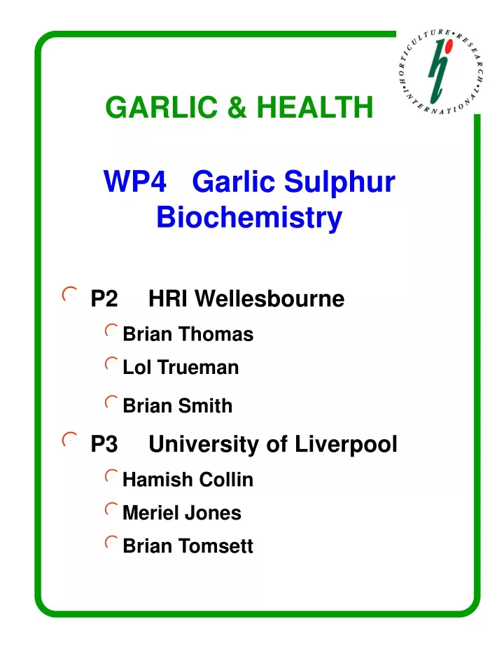 garlic health