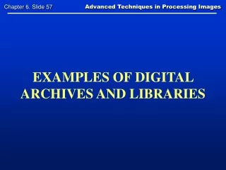 EXAMPLES OF DIGITAL ARCHIVES AND LIBRARIES