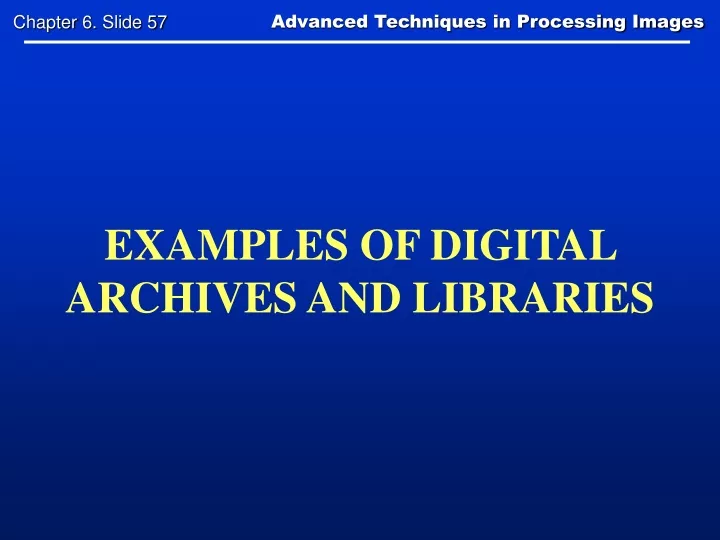 examples of digital archives and libraries