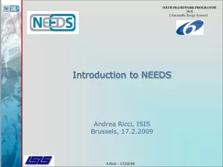 Introduction to NEEDS