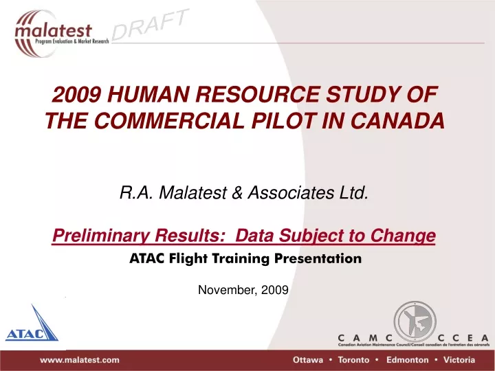 2009 human resource study of the commercial pilot