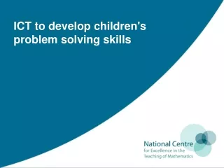 ICT to develop children's problem solving skills