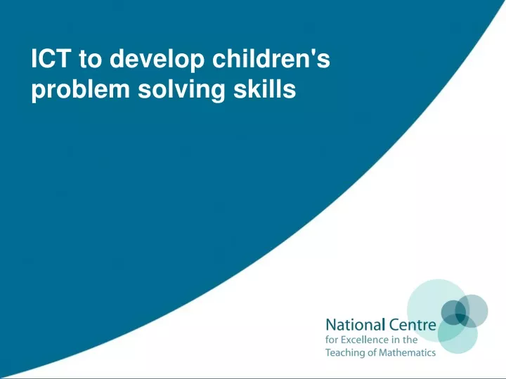 ict to develop children s problem solving skills