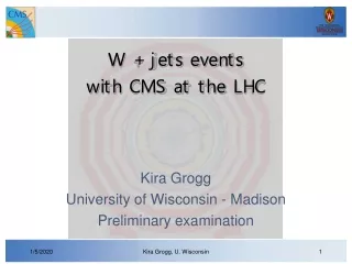 W + jets events  with CMS at the LHC