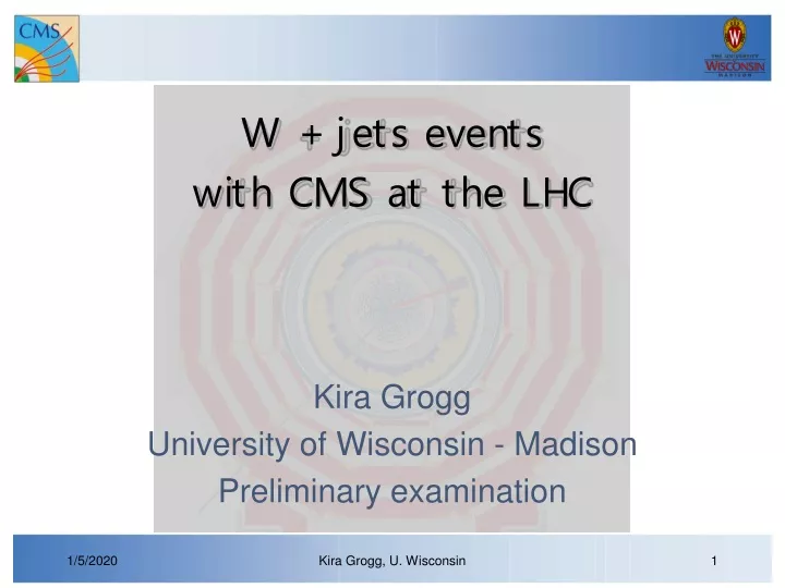 w jets events with cms at the lhc