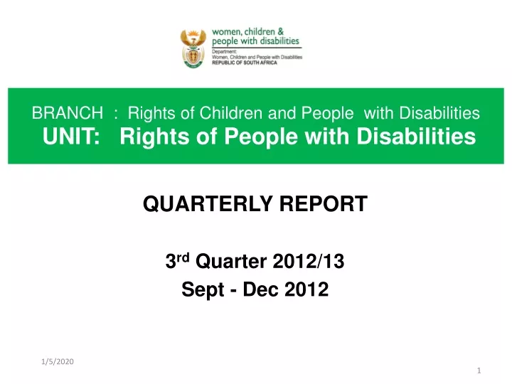 branch rights of children and people with disabilities unit rights of people with disabilities