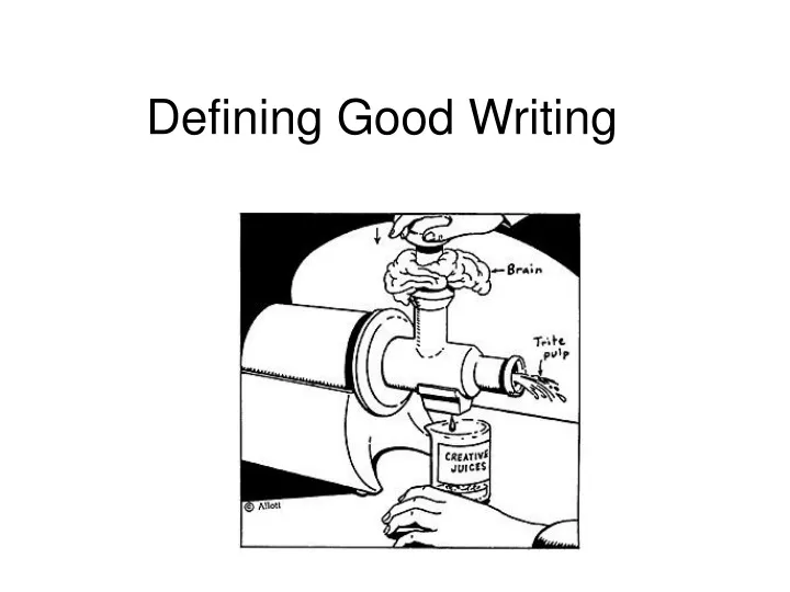 defining good writing