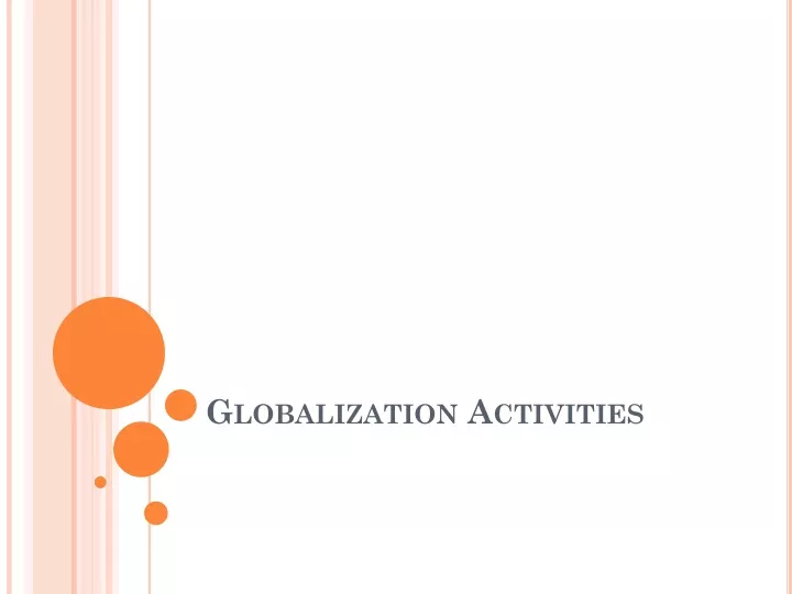 globalization activities