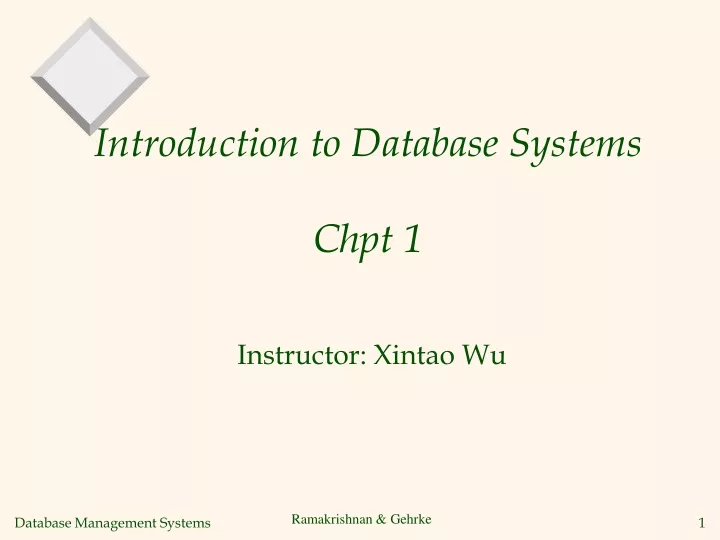 introduction to database systems chpt 1
