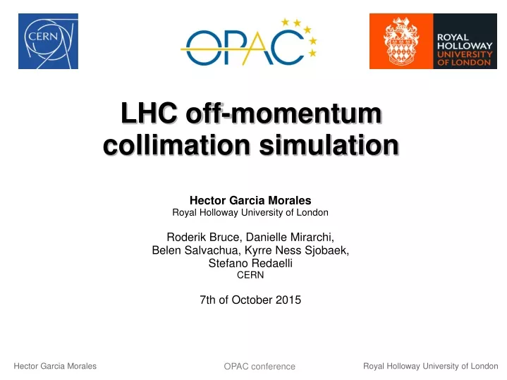 lhc off momentum collimation simulation