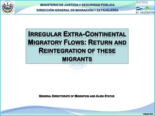 Irregular Extra-Continental Migratory Flows: Return and Reintegration of these migrants