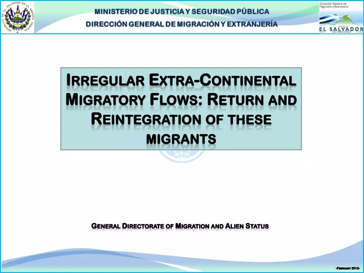 irregular extra continental migratory flows