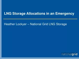 LNG Storage Allocations in an Emergency