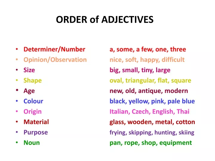 order of adjectives