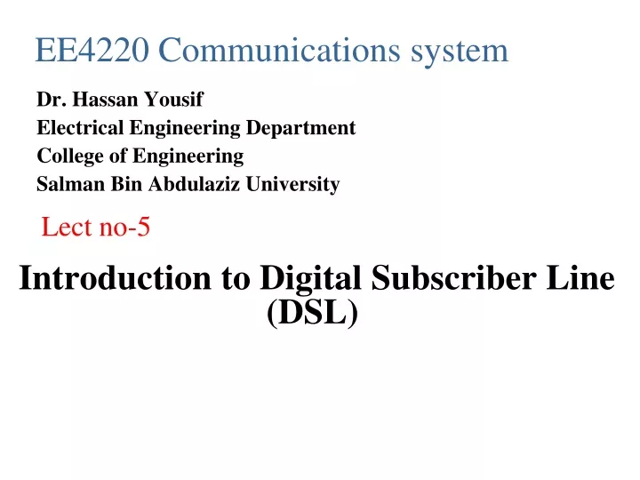 introduction to digital subscriber line dsl