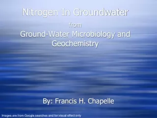 Nitrogen In Groundwater from Ground-Water Microbiology and Geochemistry