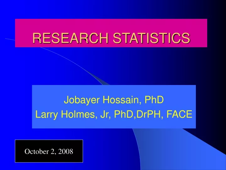 research statistics