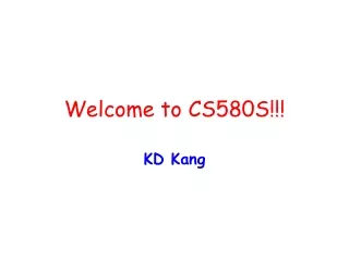 Welcome to CS580S!!!