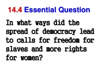 14.4 Essential Question