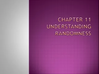 Chapter 11 Understanding Randomness