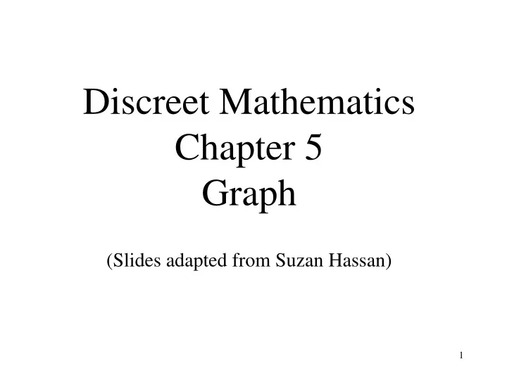 discreet mathematics chapter 5 graph