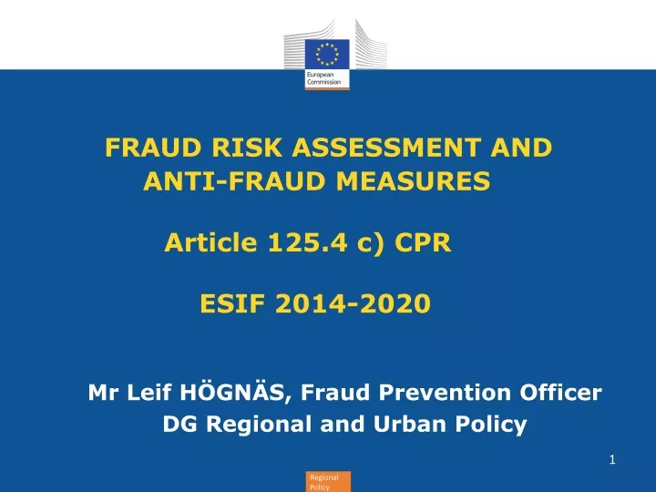 fraud risk assessment and anti fraud measures article 125 4 c cpr esif 2014 2020