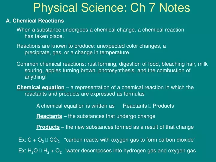 physical science ch 7 notes