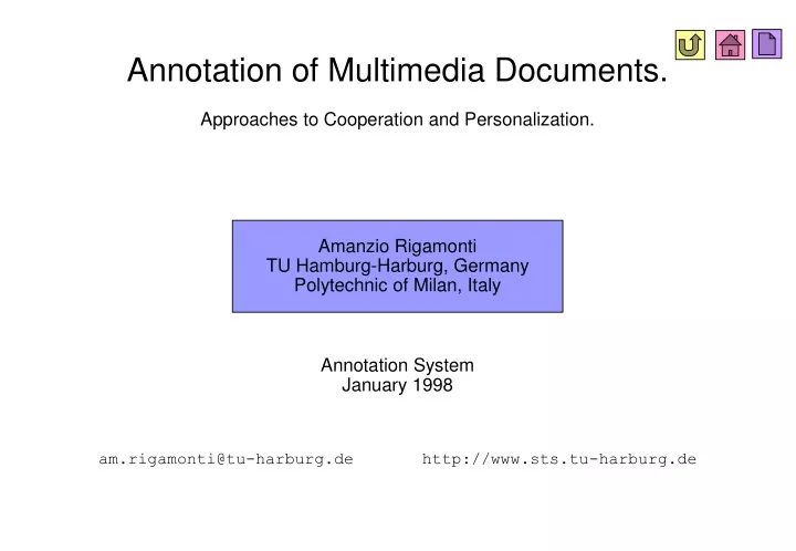 annotation of multimedia documents