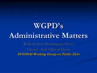 WGPD’s Administrative Matters