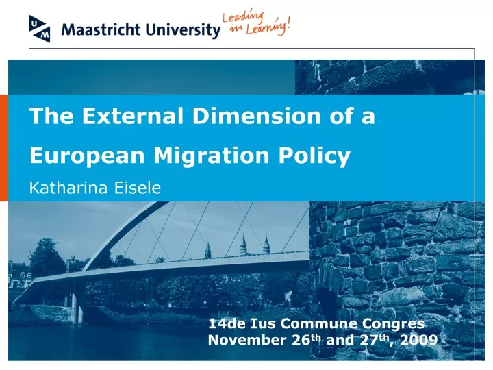 the external dimension of a european migration