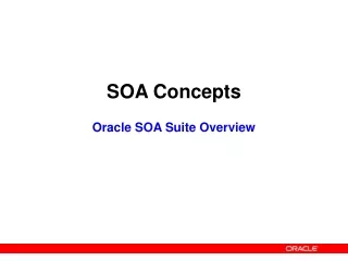 SOA Concepts Oracle SOA Suite Overview