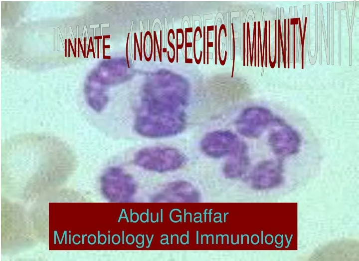 innate non specific immunity