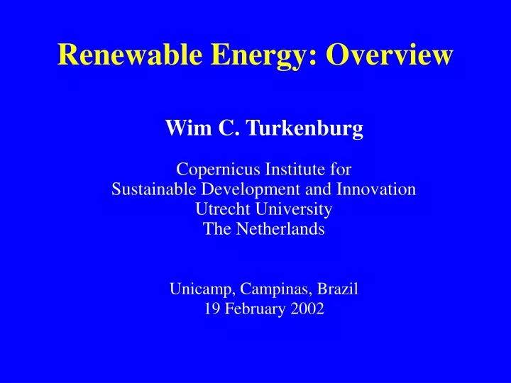 renewable energy overview