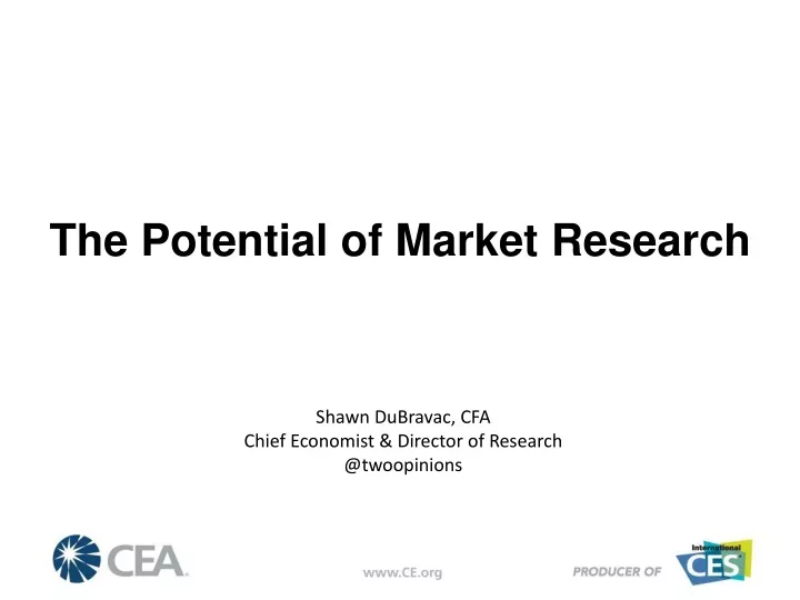 the potential of market research