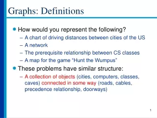 Graphs: Definitions