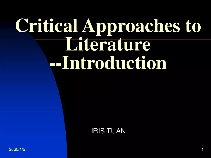 critical approaches to literature introduction