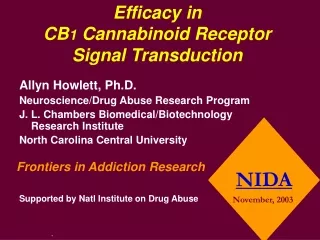 Efficacy in  CB 1  Cannabinoid Receptor  Signal Transduction