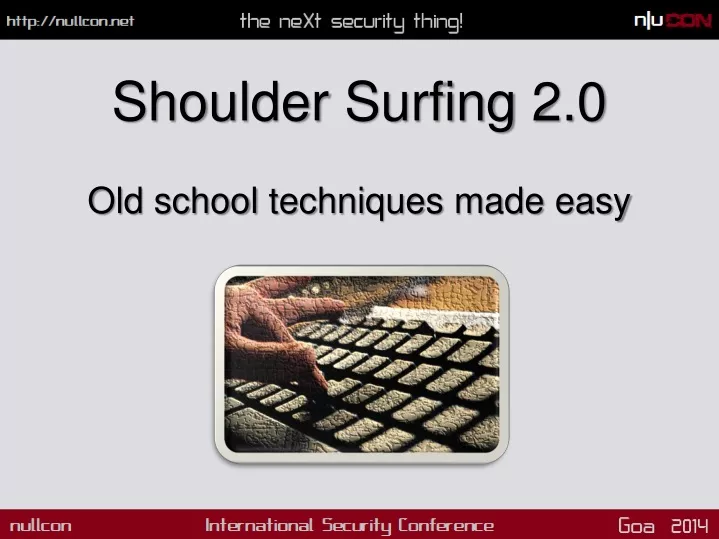 shoulder surfing 2 0