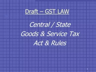 Draft – GST LAW