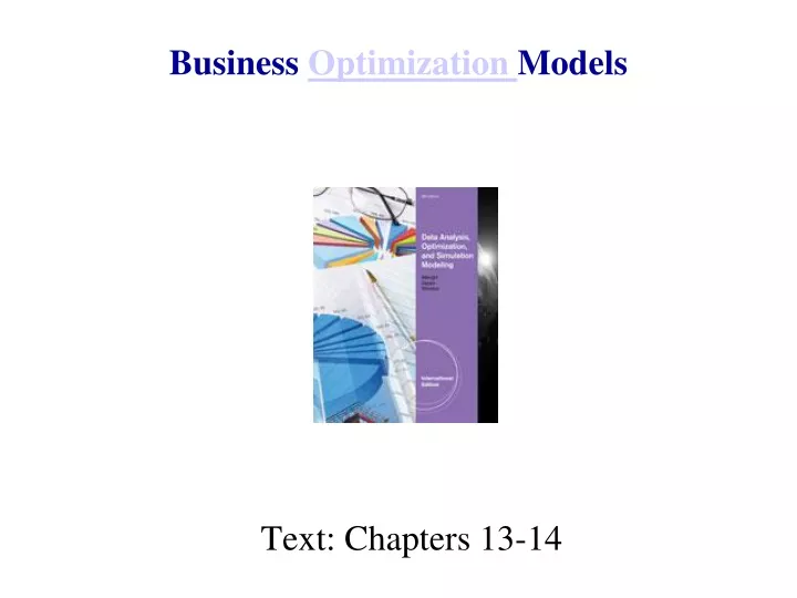 business optimization models