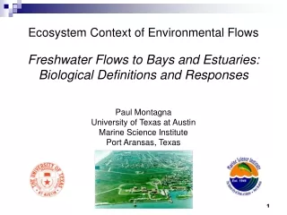 Ecosystem Context of Environmental Flows