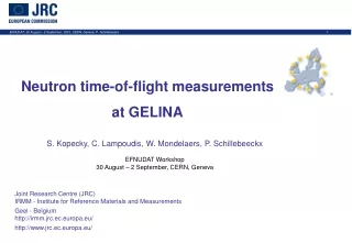 Neutron time-of-flight measurements  at GELINA