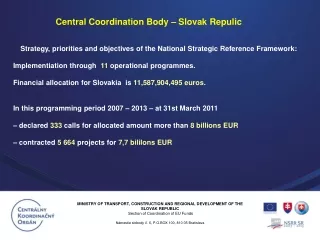 Central Coordination Body – Slovak Repulic