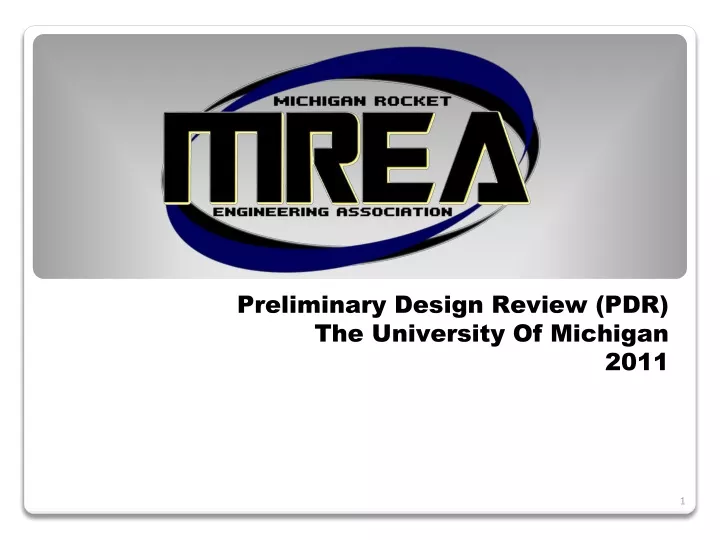 preliminary design review pdr the university