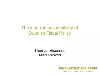 The long-run sustainability of  Swedish Fiscal Policy