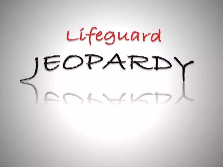 lifeguard jeopardy